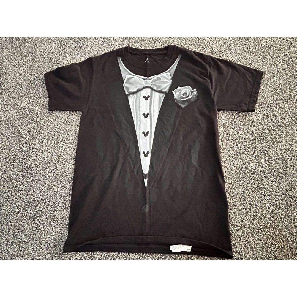 D16 Disney World Disneyland‎ Tuxedo T-Shirt Mens Small Mickey Mouse Graphic Tee
